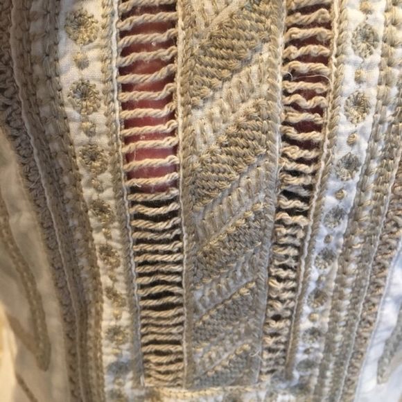 Free People Ivory Mini Dress Sand Embroide… - Picture 8 of 8